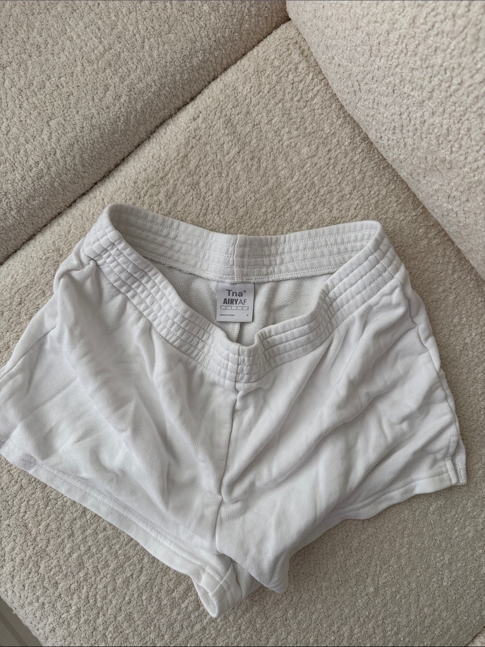 TNA White AIRYAF Women's Lounge Shorts
